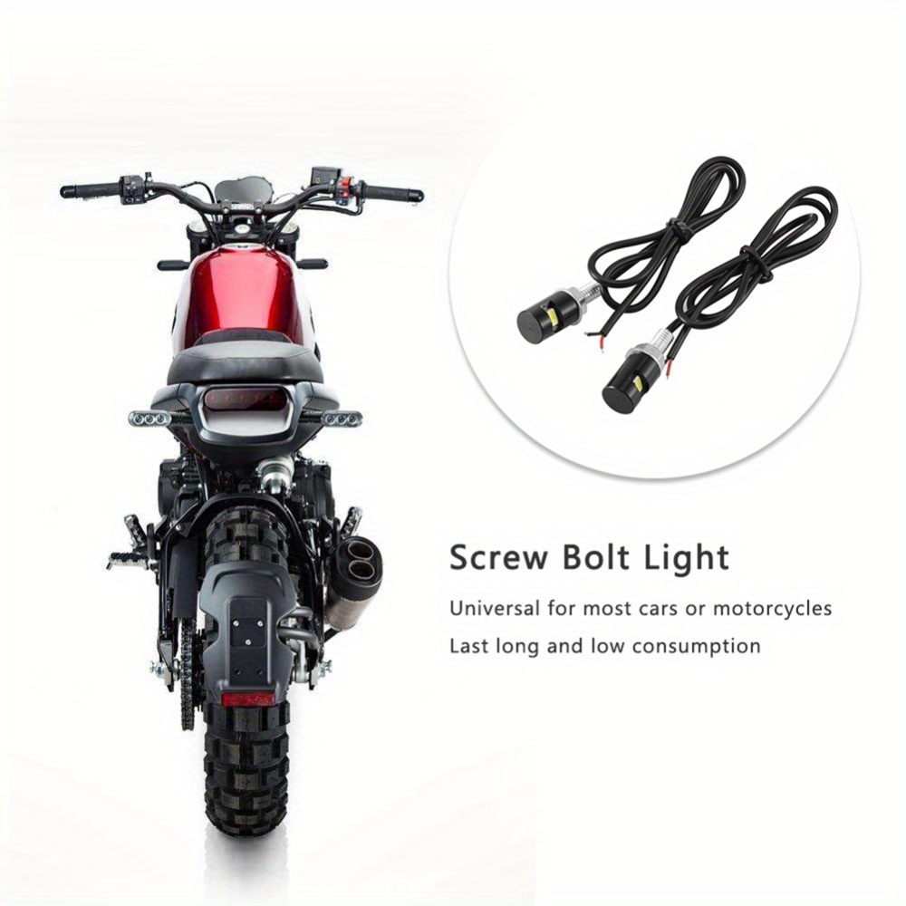 1 Pieza Luz Led Impermeable Matrícula Motocicleta Accesorios - Temu Chile