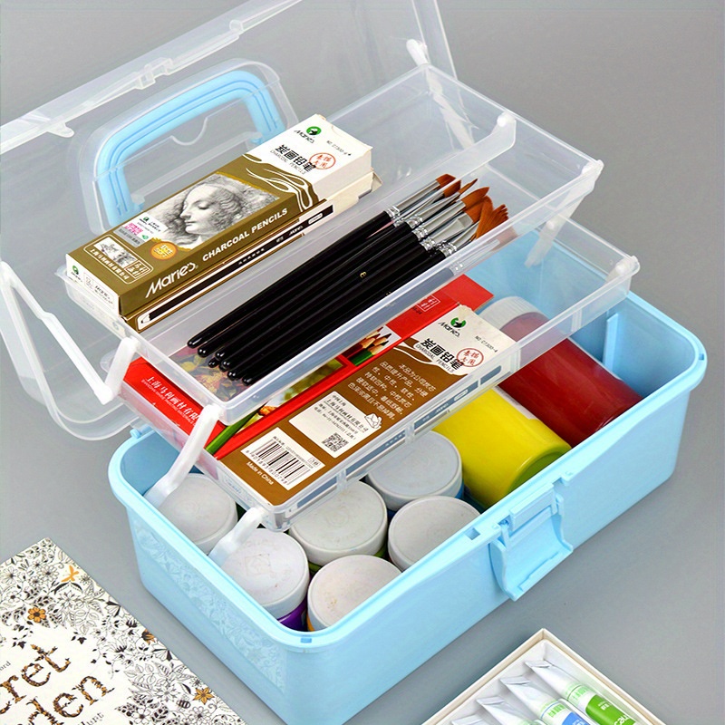 Extra Large 3 layer Foldable Portable Storage Box Cosmetics - Temu