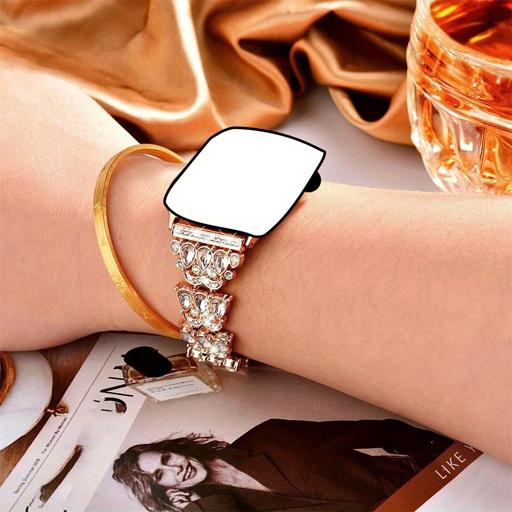 Bracelet en diamant pour Fitbit Charge 6 5 pour femme, bracelet en acier  inoxydable, bracelet en métal pour femme, bracelet de montre