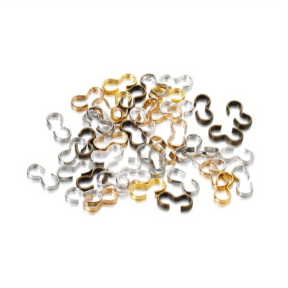 100pcs/pack 4*8mm 3-letter Charms Connectors Accessories Bracelet Pendant W Letter Clasp Link Chain Clasps