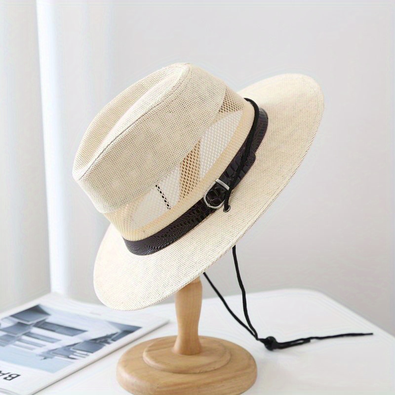 Outfly Hot Sale Sun Hat For Women Men Breathable Mesh Beach Straw