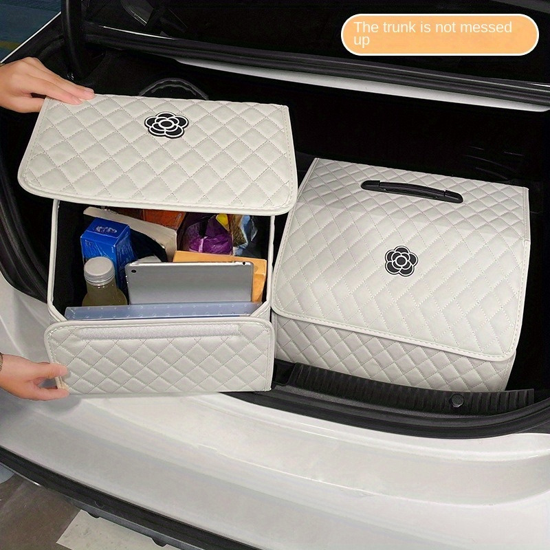 Leder Kofferraum Organizer Aufbewahrung sbox multifunktion ale Kofferraum  reinigungs box Auto Innenraum klappbare verschiedene Box große Kapazität -  AliExpress