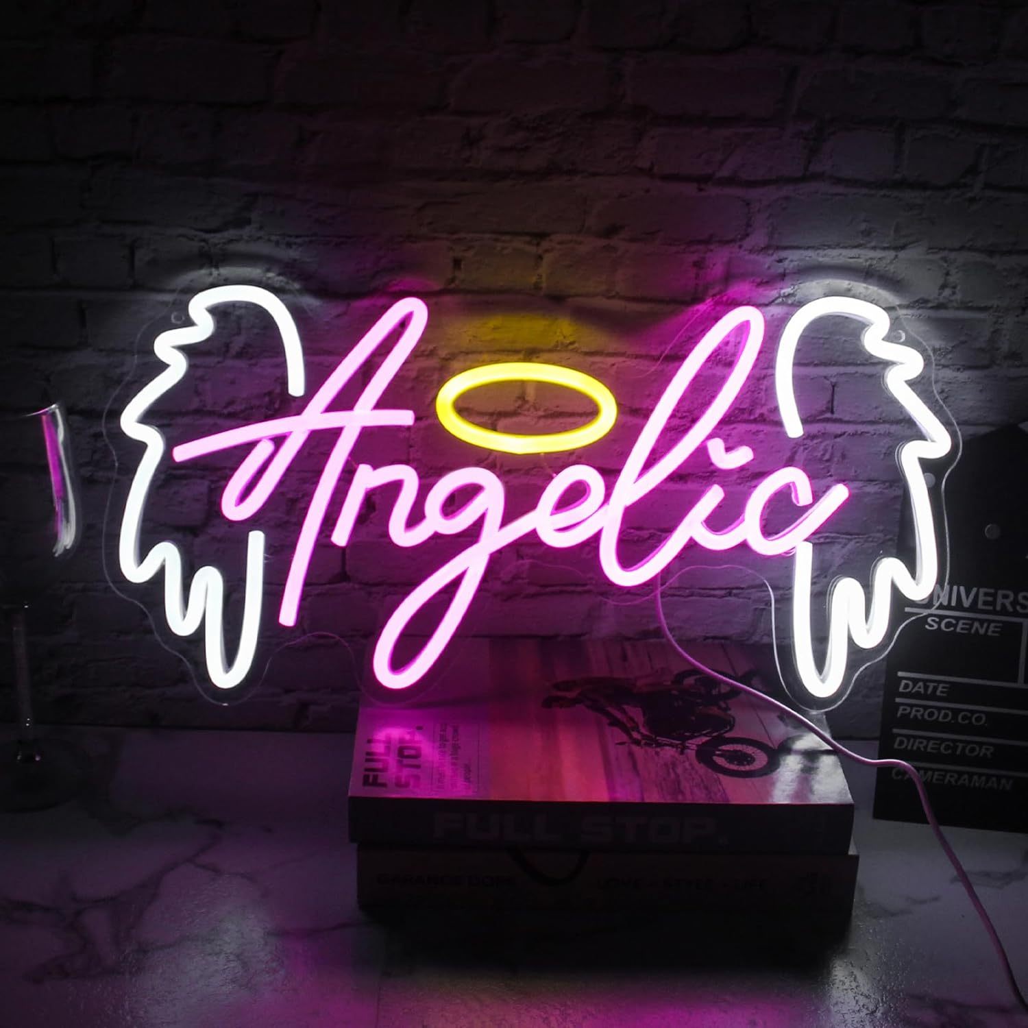 天使の翼 ネオンサイン パープル 壁装飾 【公式通販】