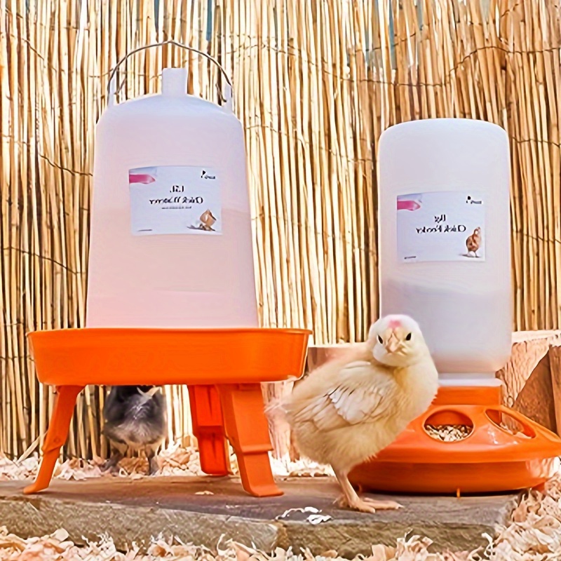 

1 Pack, Chicken Feeder And Waterer Kit, 1l Chick Feeder And 1.5l Chick Waterer Chicken Feeder And Hanging Chicken Waterer Duck Feeder, Quail Feeder, Starter Kit Baby Chicken Feeder And Waterer Set