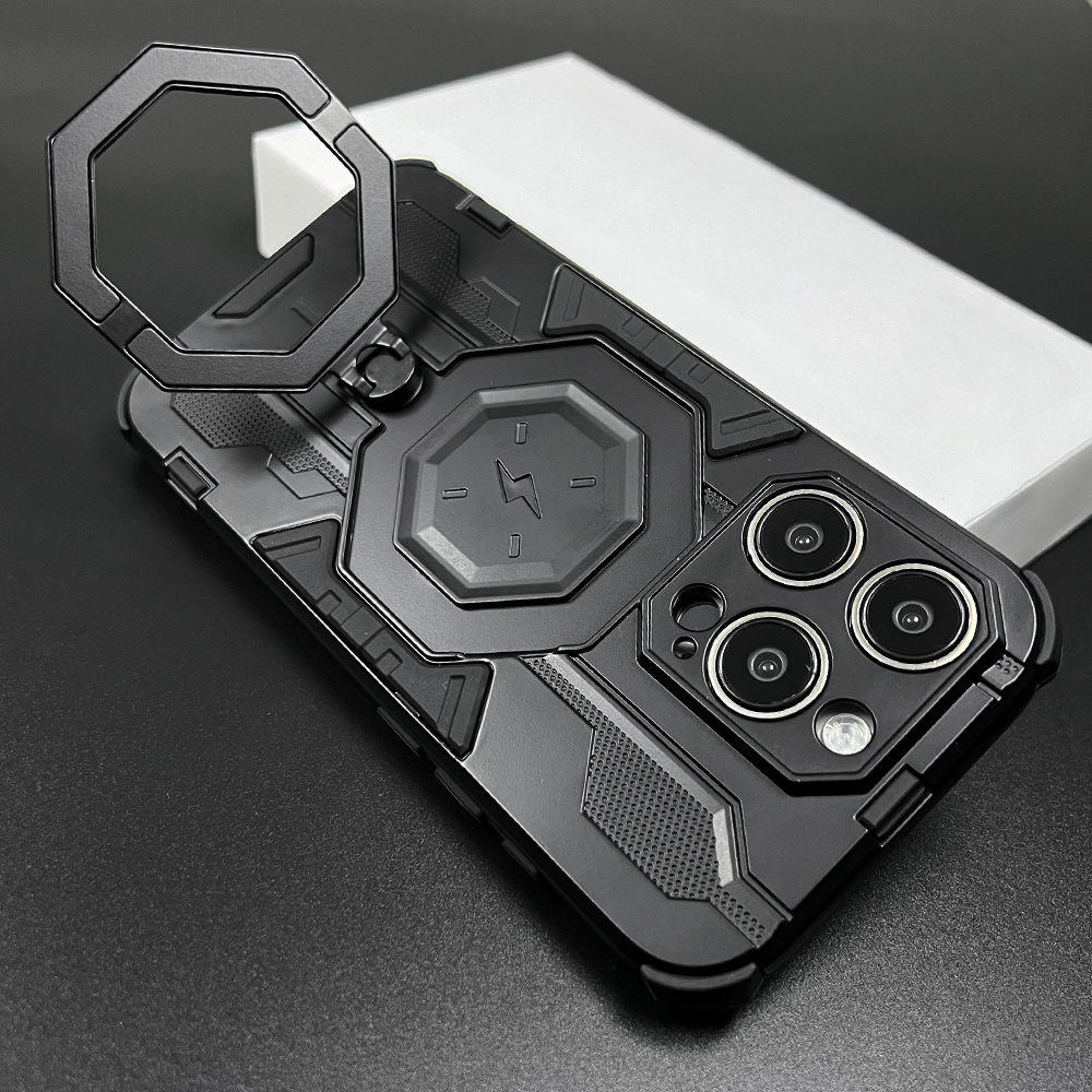 Funda compatible con iPhone 15 Pro Max, [diseño a prueba de polvo] Funda  rígida de cuerpo completo resistente a prueba de golpes con pantalla de
