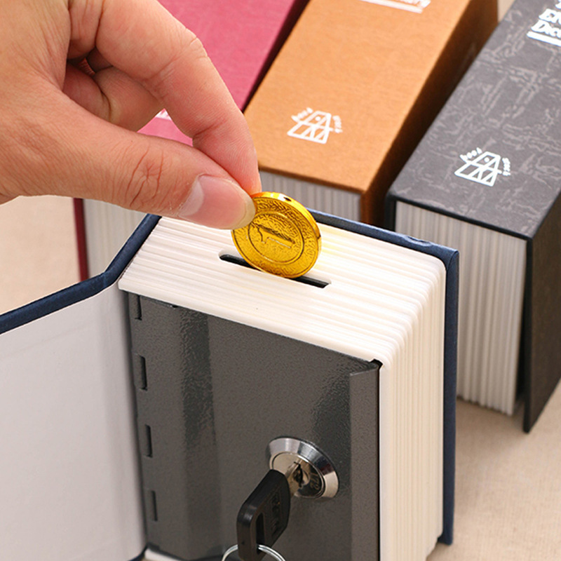 Caja de almacenamiento en forma de libro, caja fuerte secreta con cerradura  de combinación de seguridad/clave, caja fuerte oculta en libro