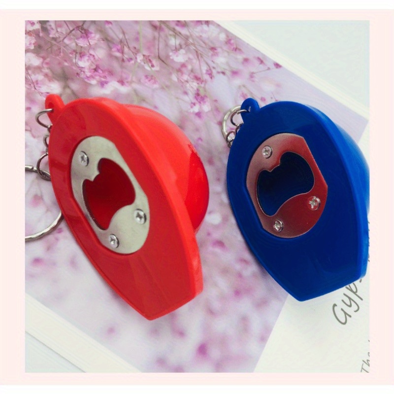Porte-clés Casque Avec Ouvre-bouteille - Lot De 4 - Alliage De Zinc - Design Miniature De Casque De Chantier - 11x4,4x3 Cm
