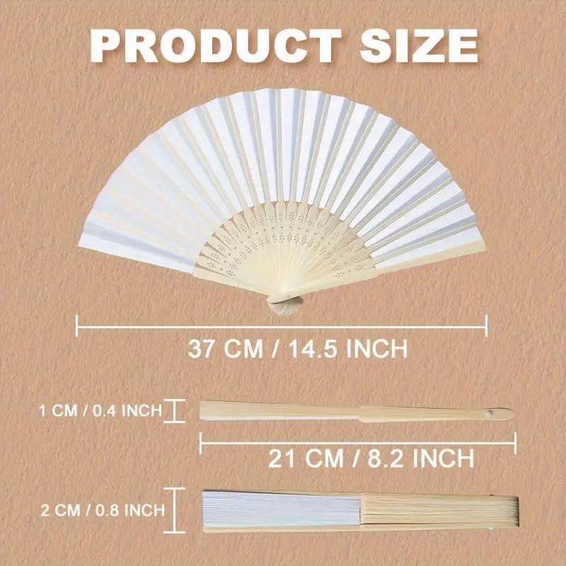 Elegant Silk Hand Fan - Portable, Battery-Free, Perfect for Weddings & Parties - Ideal Gift for Women details 3