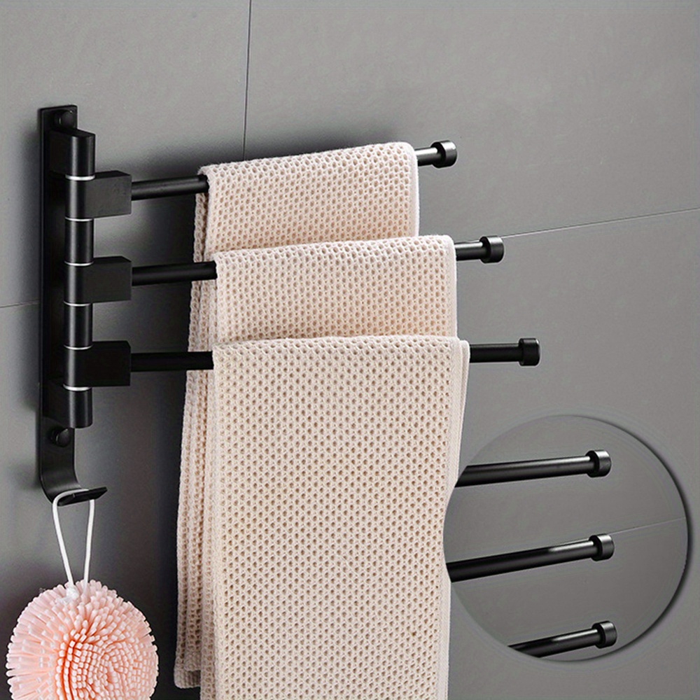 180 ° Rotating Towel Rack Folding Swing Bar Towel Rack - Temu Canada