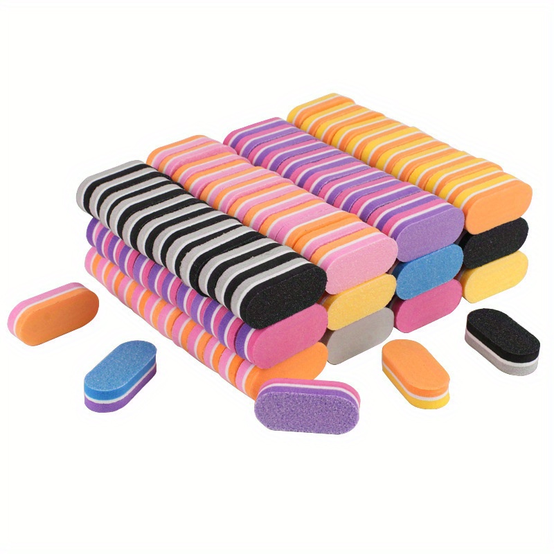 

10/20/40pcs Mini Nails Sponge File Buffer , Buffing Sanding File Pedicure Manicure Tool Gel Suplies Accessories