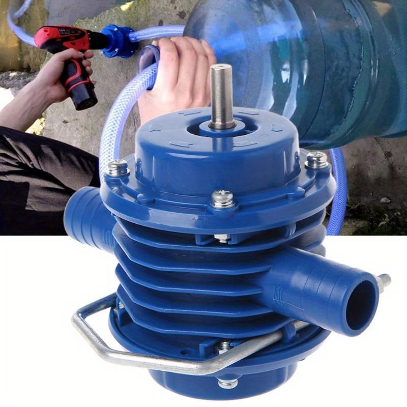 Bomba de taladro eléctrica, bomba de transferencia de agua autocebante para  manguera de 3/4 pulgadas, mini bomba centrífuga portátil de plástico de