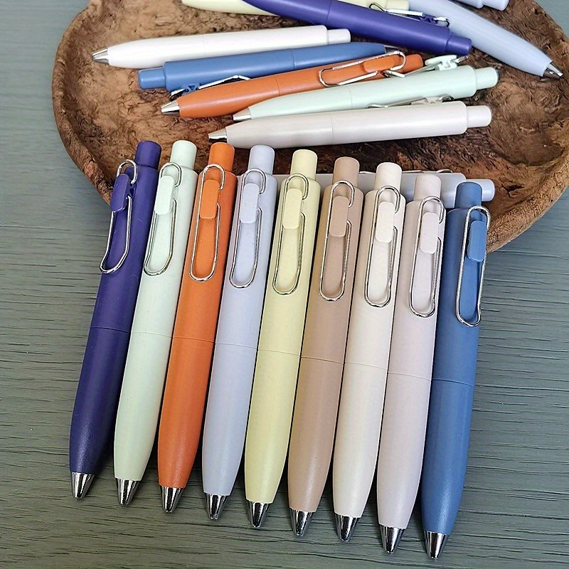 

9 Pcs 0 Gravity Little Fat Ding Black Neutral Pens Quick Dried Neutral Pen Mini Pocket Pen Press Pen