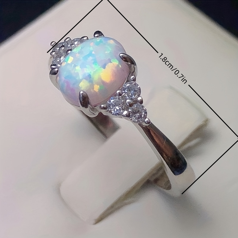 925 sterling silver ring elegant delicate gemstone ring Temu