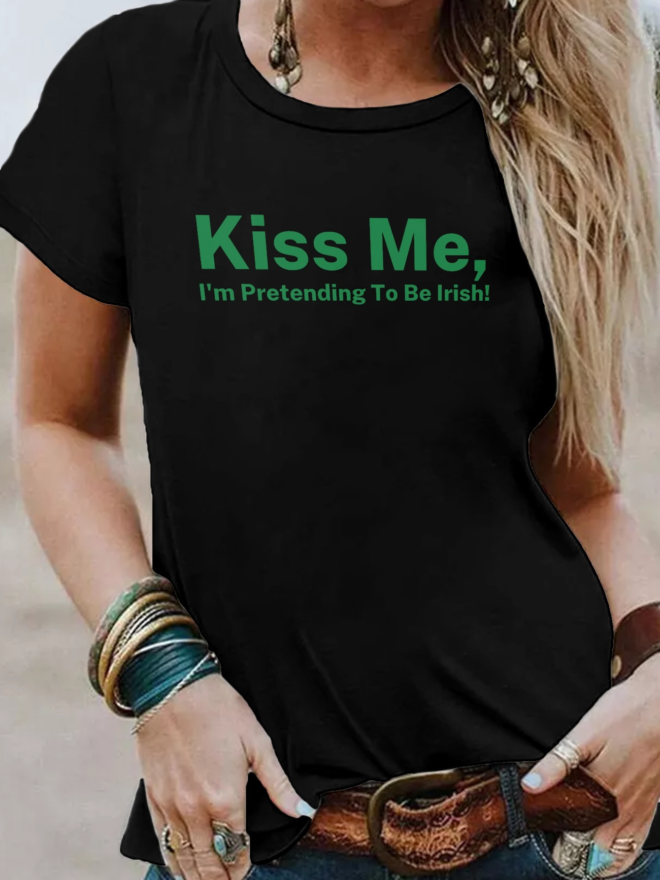 Cozy Kiss Me I'm Irish Printed Leggings