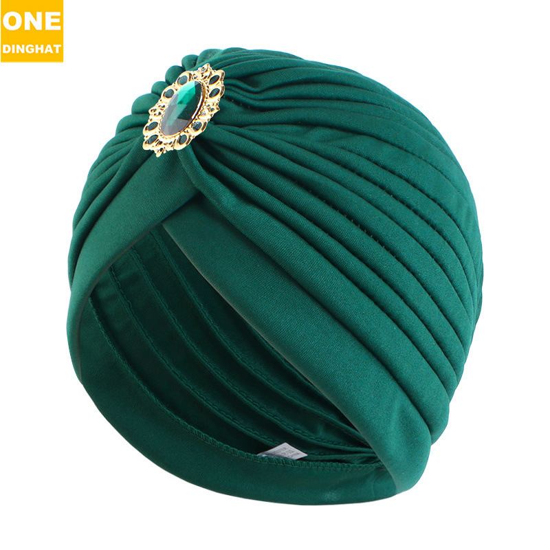 Vintage Ethnic Turban Hat With Golden Embellishments, Indian Hat