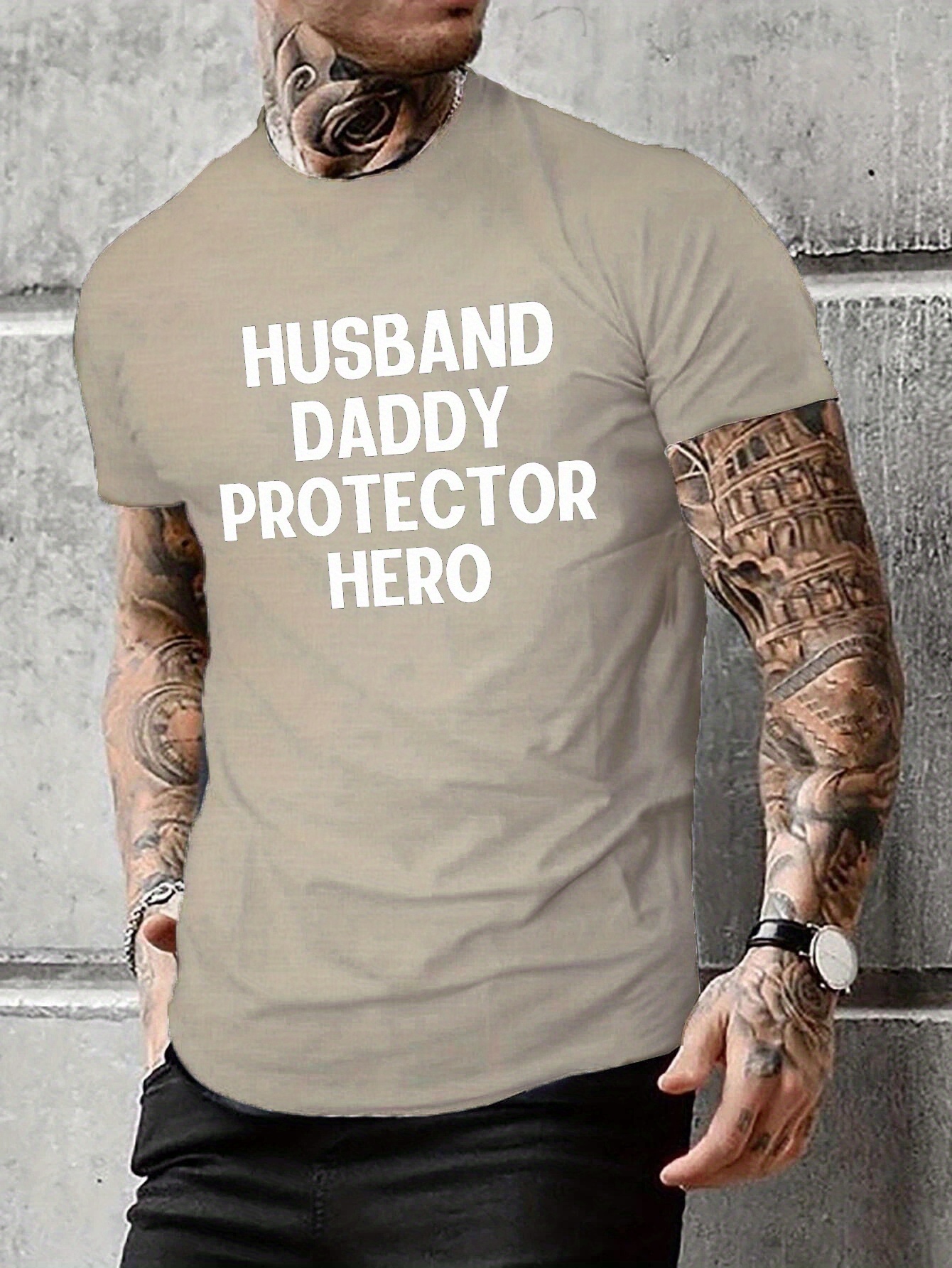 husband daddy protector t shirt tees men casual Temu Mauritius