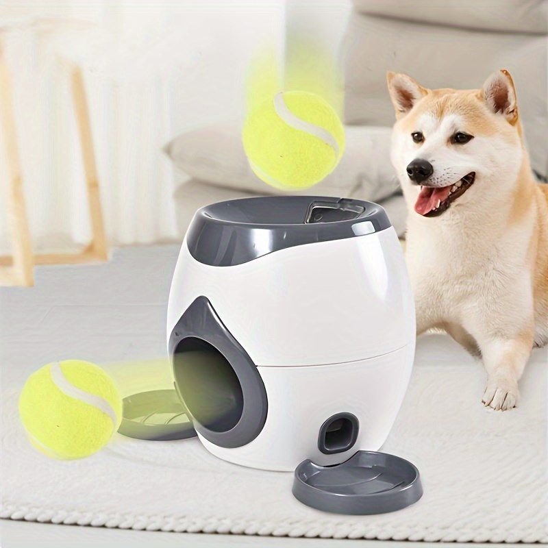 Pet Tennis Ball Launcher, Dog Food Leakage Device Dog Training Toy, Dog Food Reward Machine With Feeding Tray And Scoop details 1