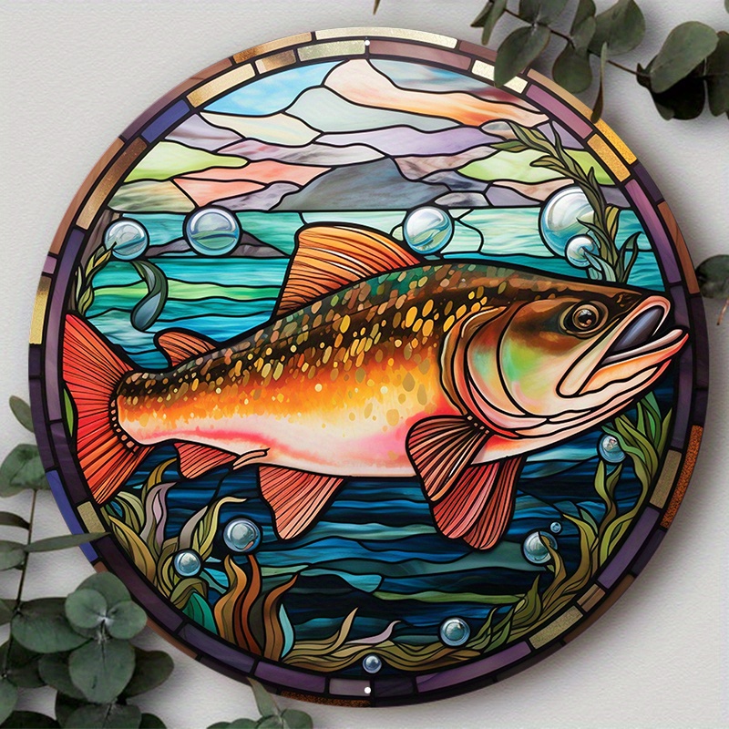 Trout Stained Glass - Temu