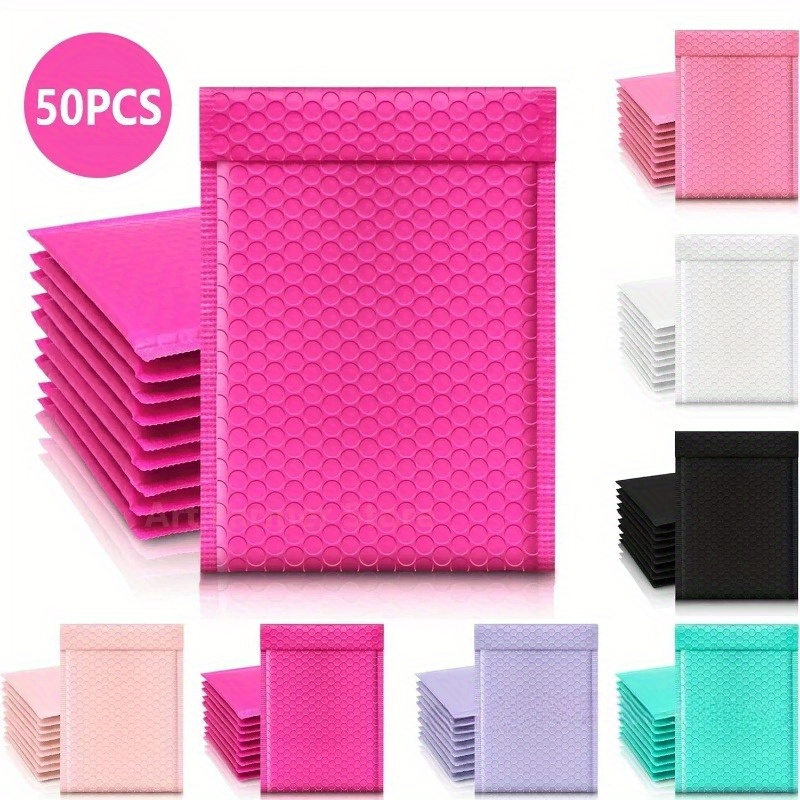 

50pcs, Delivery Package Packaging Pink Small Business Supplies Envelopes Shipping Packages Bubble Envelope Packing Bag Mailer