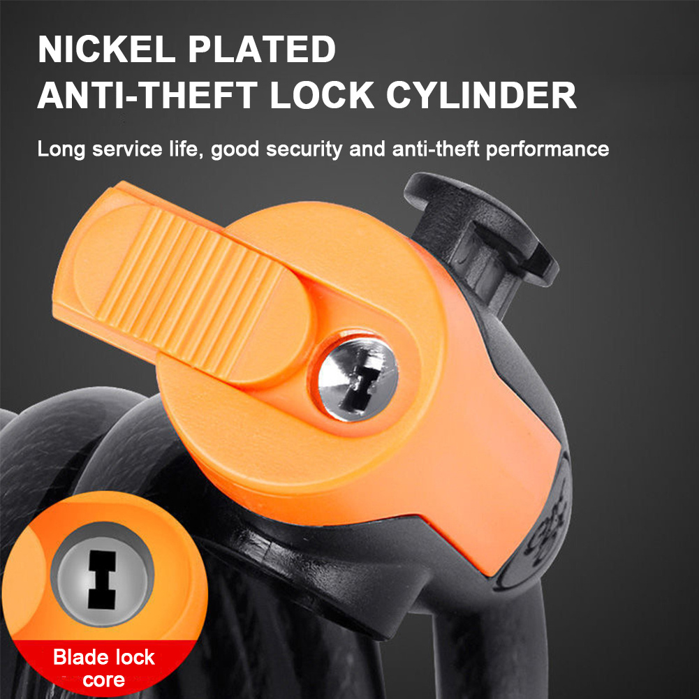 1 Шт. 1,2 М Велосипедний Кабельний Замок, Мотоциклетний Замок, Аксесуари Для Велосипеда детальніше 8