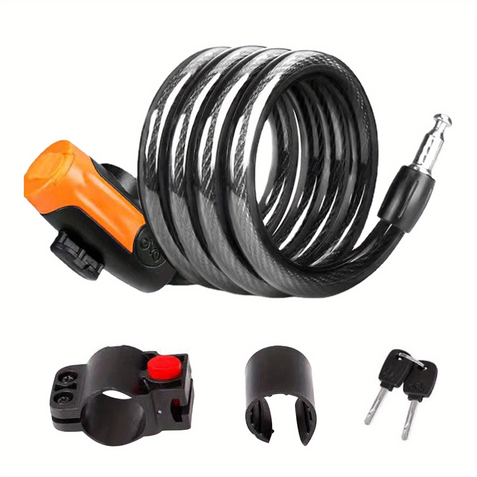 1 Шт. 1,2 М Велосипедний Кабельний Замок, Мотоциклетний Замок, Аксесуари Для Велосипеда детальніше 5