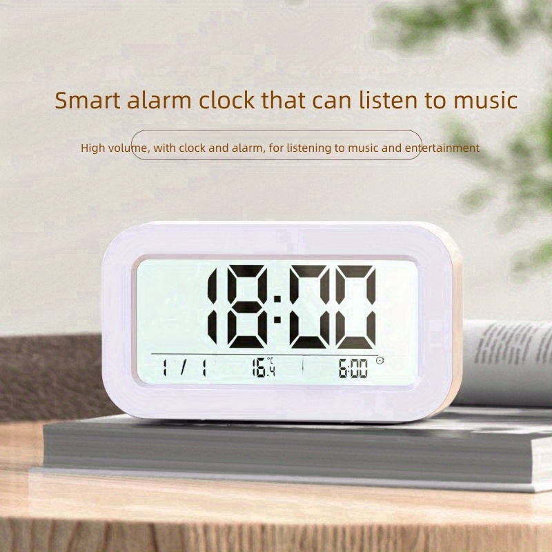Reloj Despertador Inteligente Digital LCD Con Pilas De 1 - Temu