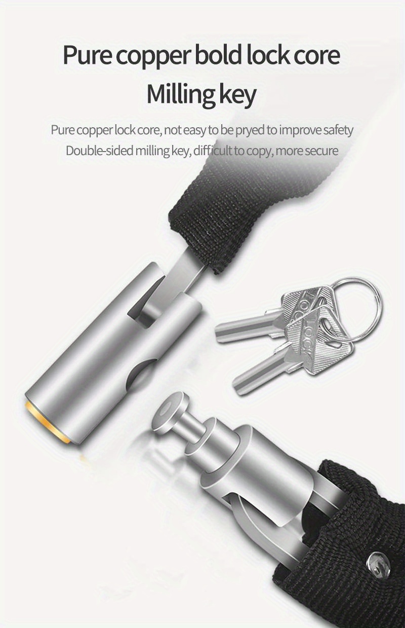 [Bike Chain Lock] Xunting Bike Chain Lock with Lighter Weight and Stronger Security, Anti-Theft Bicycle Lock for Road Mountain Bikes