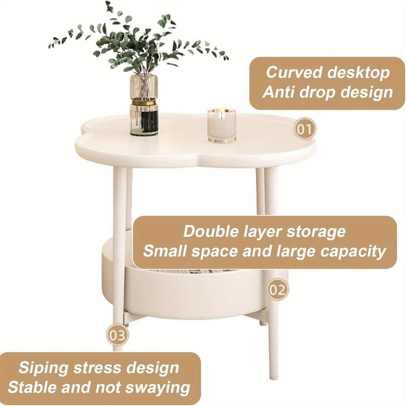 wholesale cream style small coffee table creative side table modern simple sofa side cabinet table small coffee table details 6