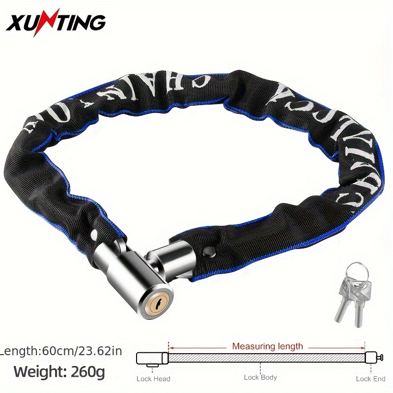 

Bike Chain Lock With Lighter Weight And Stronger Security, Anti-theft Bicycle Lock For Road Mountain Bikes