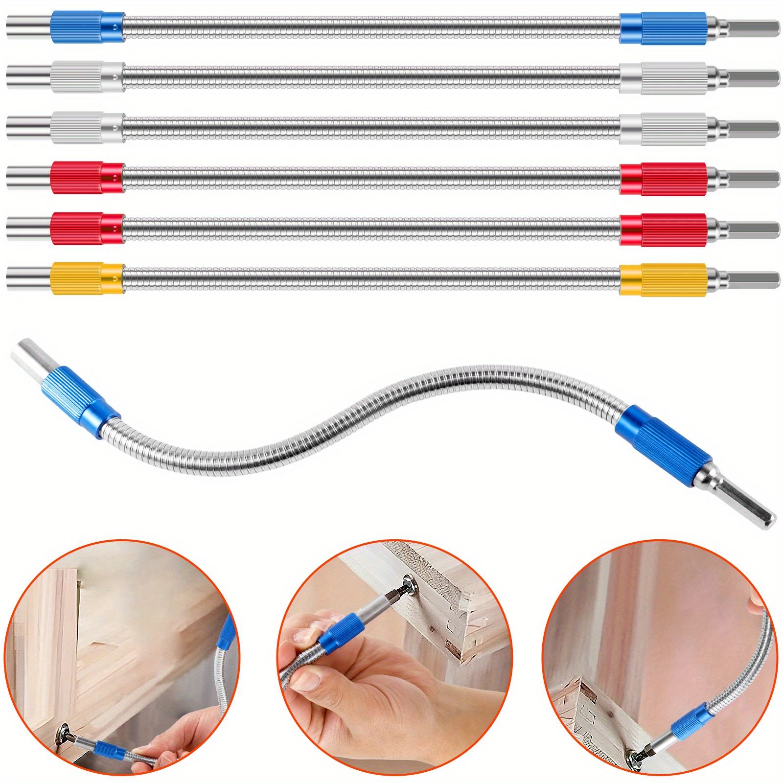 4pcs Flexible Drill Bits, Bendable Drill Bit Extension, Multi-functional  Universal Flexible Shaft, 6.35mm Interface