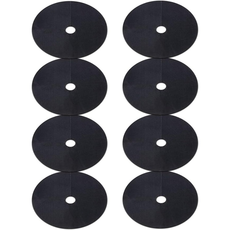 

8pcs, Non-woven Tree Cover Rings, Reusable Tree Barrier Pads, Thickened Tree Protection Pads, And Rounded Grass-resistant Horticultural Fabric Covers For Control And Root Protection