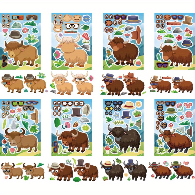 65pcs Hot Cow Pattern Stickers - Perfect for DIY Phone Cases, Water Cups &  Ipad Decoration!