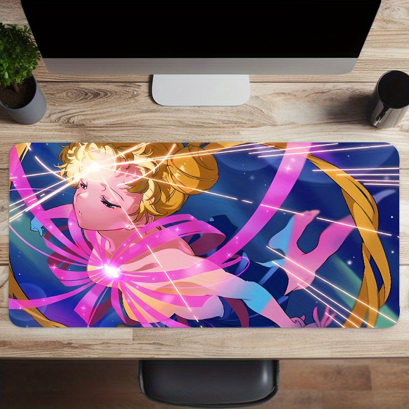 Tappetino Per Mouse Viola Sailor Moon, Tappetino Per Mouse Extra Large Con  Tastiera Lunga Anime Carino Per Donne - Temu Italy