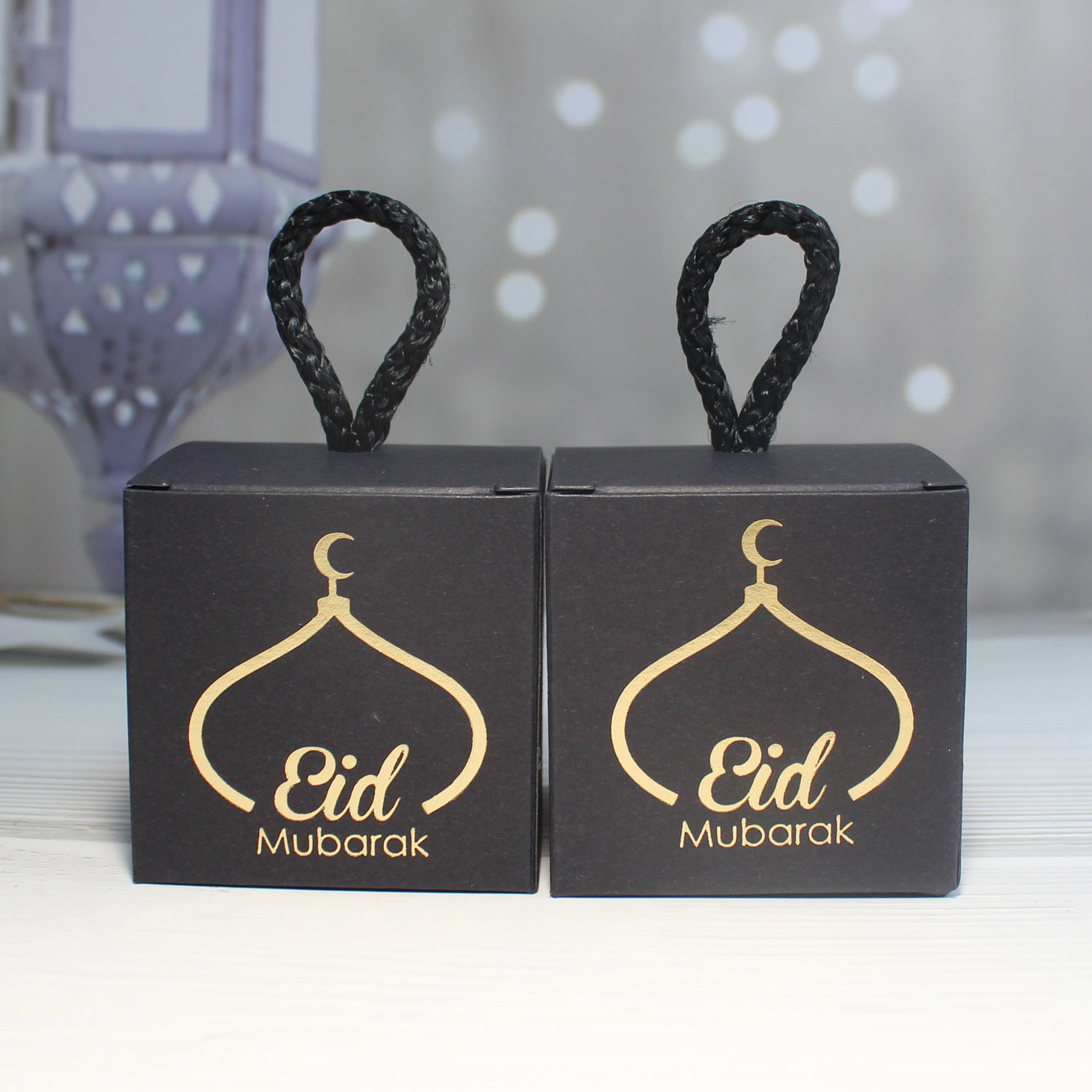 TEMU Regalo para Ella/Él, elegante y pequeño, de dulces para con una luna dorada, ideal para regalos de Eid con un asa práctica