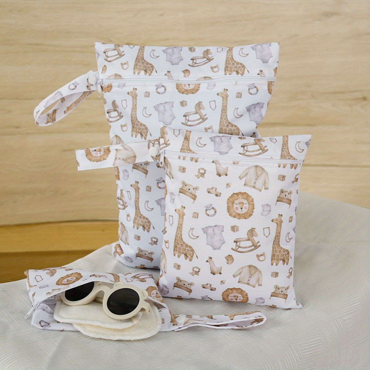 3pcs set waterproof diaper bags cute menstrual storage bags for traveling details 2