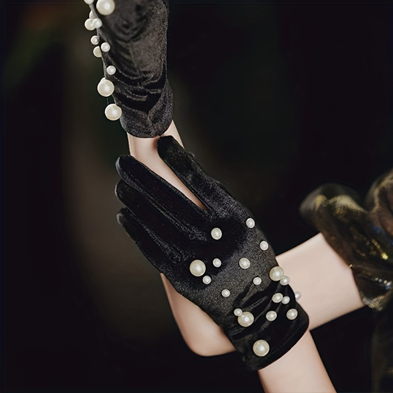 Glove With Pearl - Temu