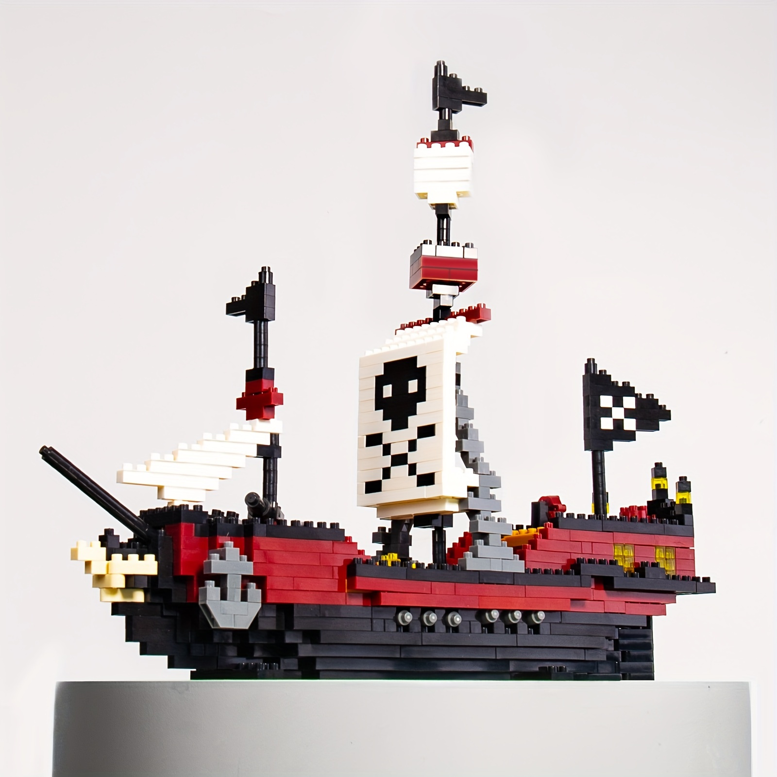 Pirate Ship Building Blocks Diy Models Royal Castle Interactive