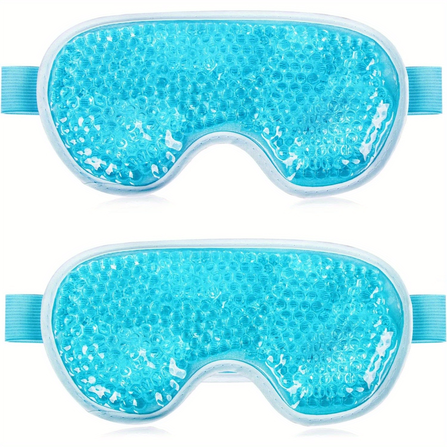 

2pcs Gel Eye Mask, Cold Compress Gel Beads Eye Mask, Reusable Cooling Ice Mask For Eye Care Travel Essentials