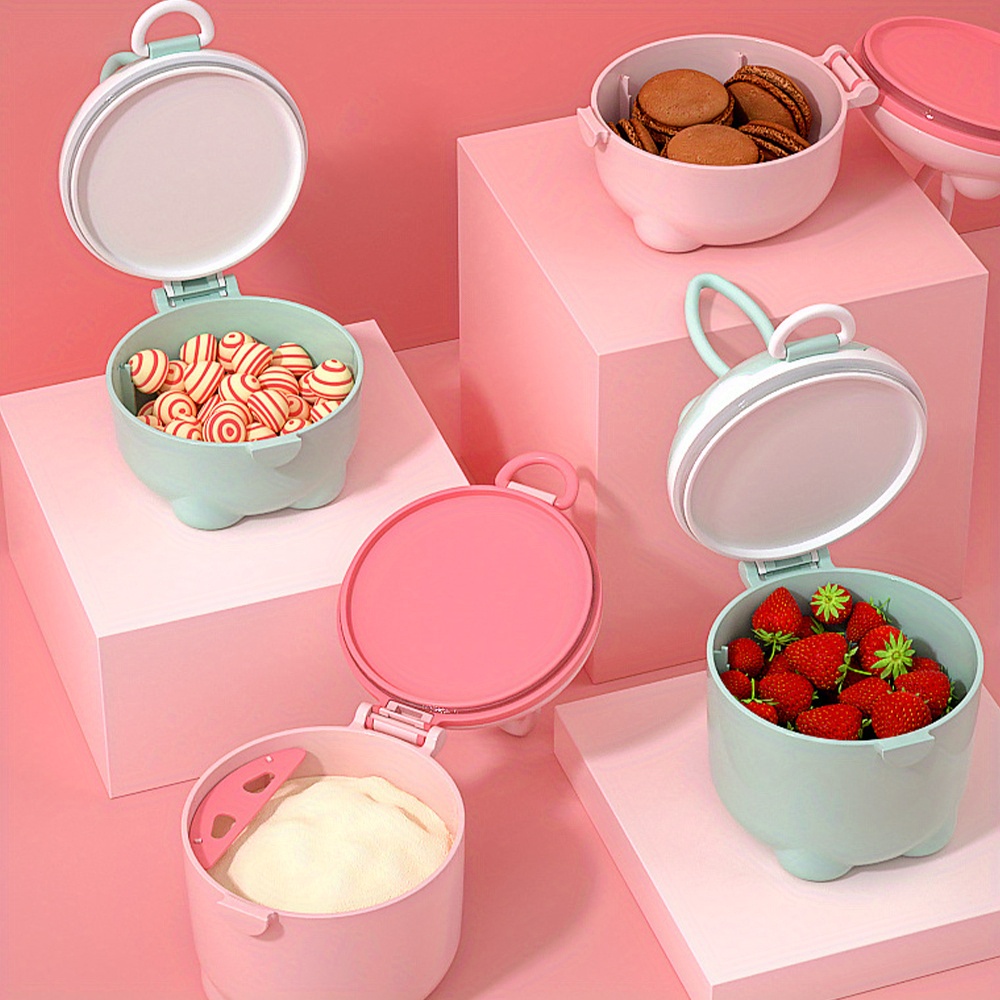 1pc portable four layer milk powder box milk powder container food storage snack rotating box details 2