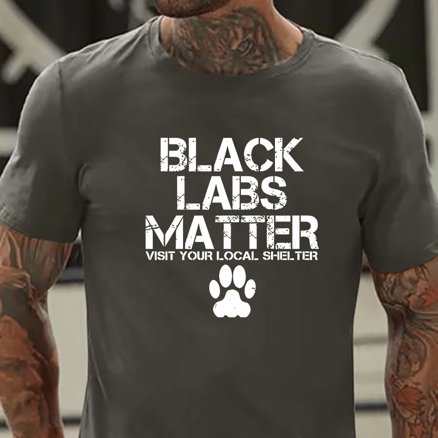 

Black Print T Shirt, Tees For Men, Casual Short Sleeve T-shirt For Summer