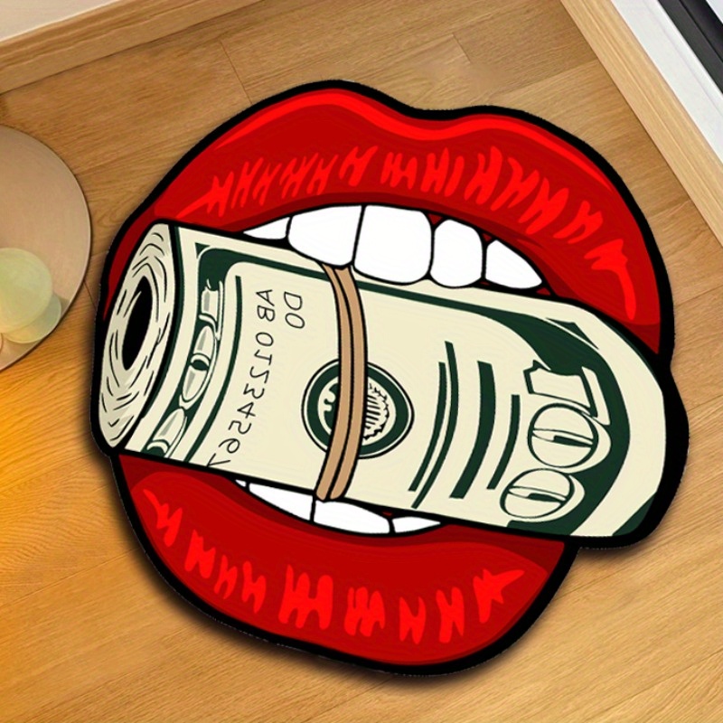 luxurious cash lips design plush rug soft thick   cashmere for living room bedroom and home decor hand washable details 0