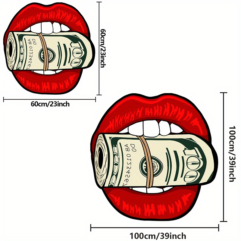 luxurious cash lips design plush rug soft thick   cashmere for living room bedroom and home decor hand washable details 1