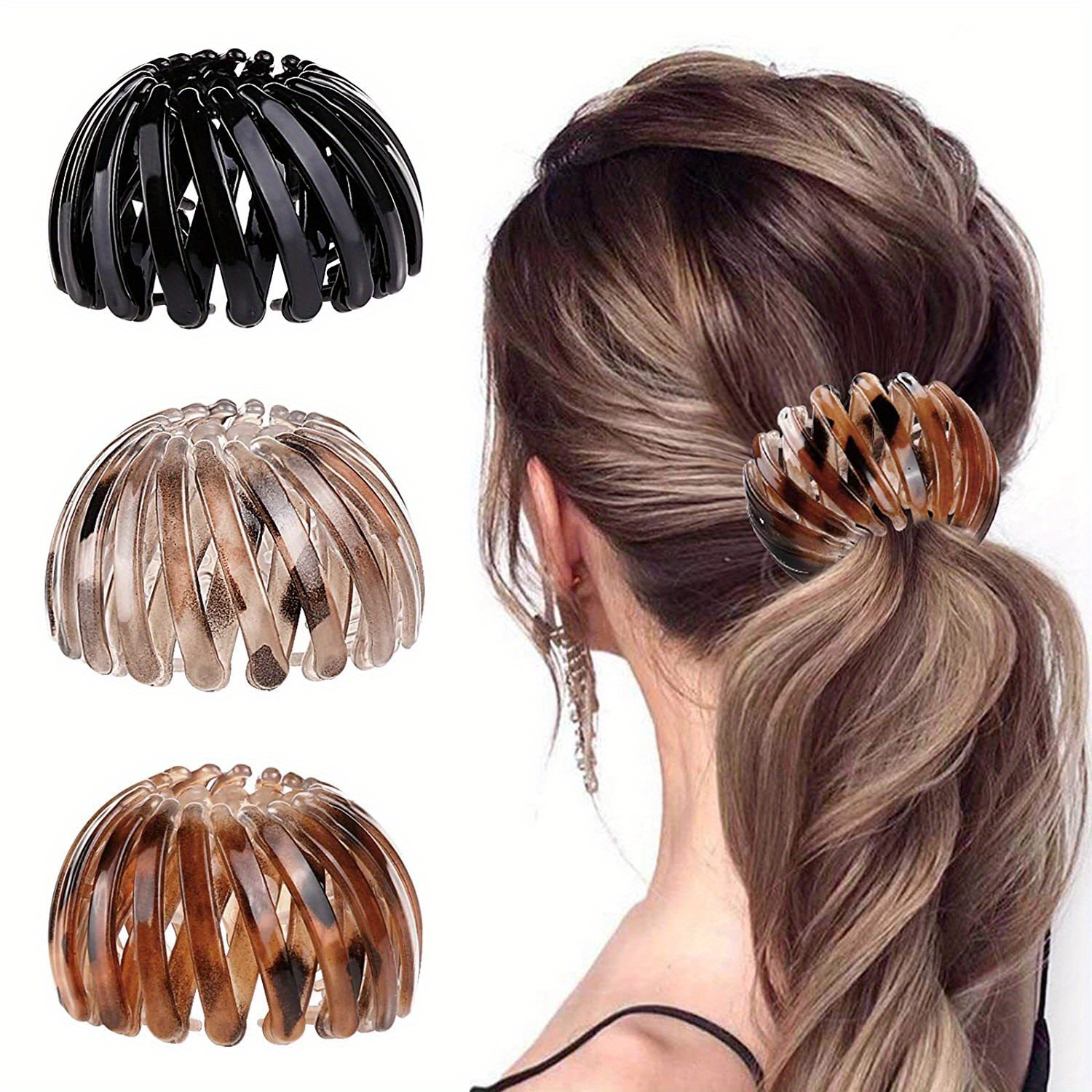 

1pc/3pcs Nest Hairpin Bun Clip Expand Hairpin Hairpin Magic Hairpin Expand Hairpin This Curly Hair Clip Hair Accessory For Women