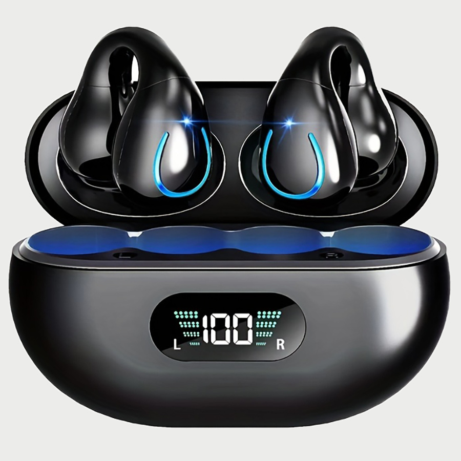

Wireless 5.3 Earbuds, Sport Headset, Ows Stereo Earphones, And Earclip Headphones With Led Digital Display Charging Case