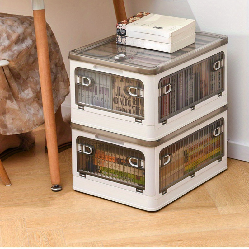 Transparent Folding Storage Box Clothing Books Four sided - Temu