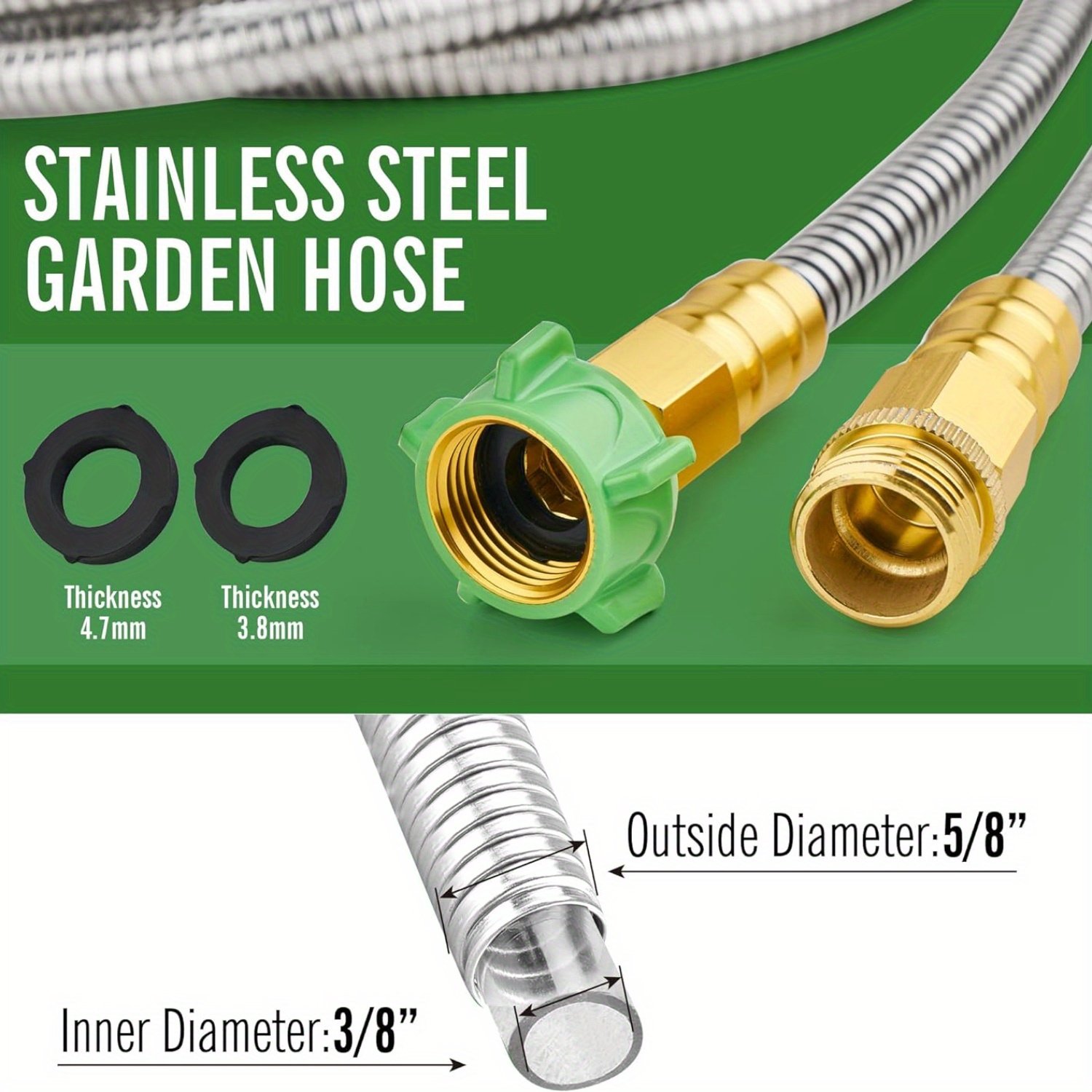 304 Stainless Steel Garden Hose Female Male Metal Connector - Temu