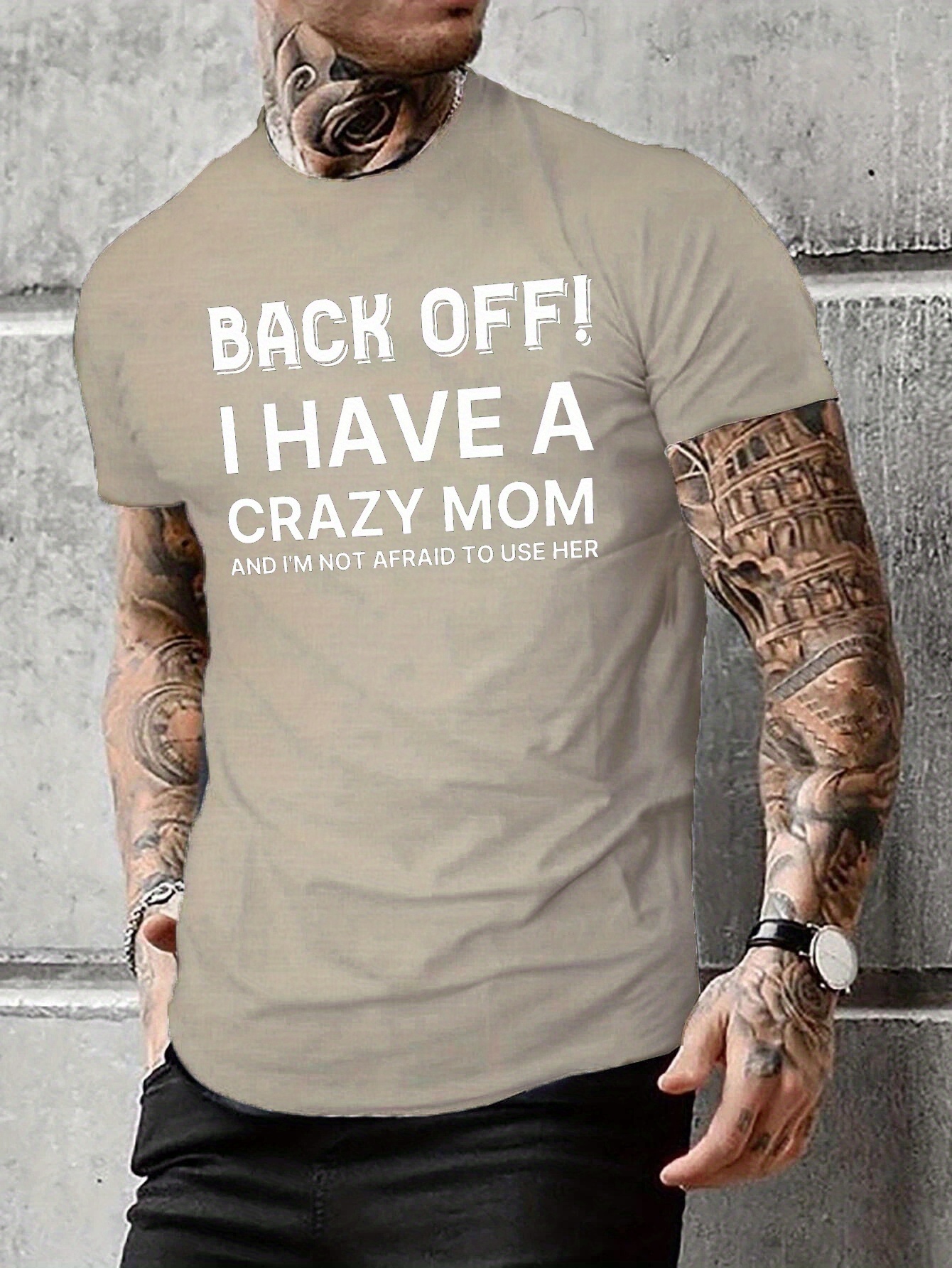 Men's back Off Death Accident Graphic Print T Shirt - Temu