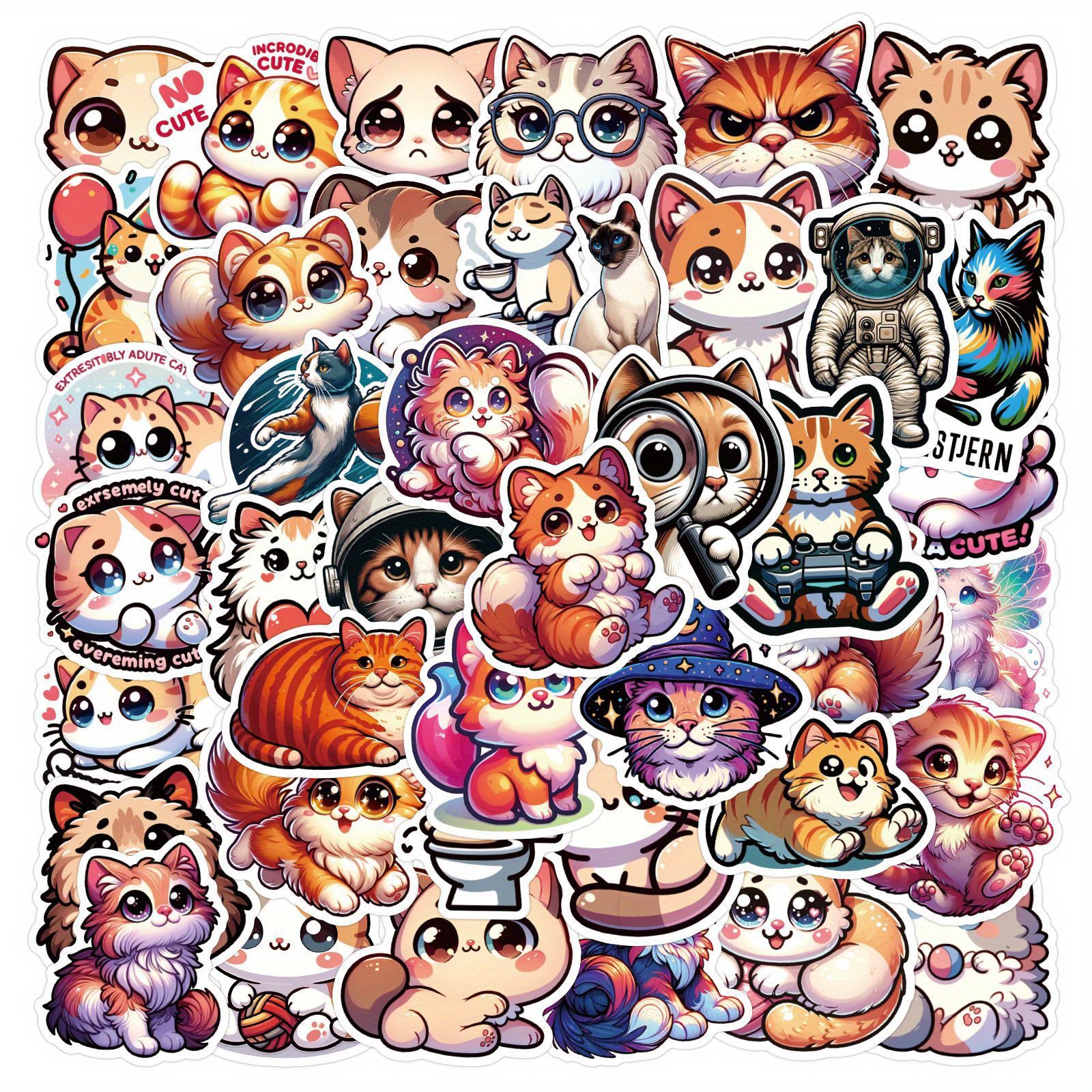 50pcs Cute Cartoon Animal Graffiti Stickers Waterproof Car - Temu Japan