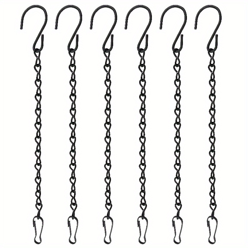 Black Hanging Chains For Hanging Bird Feeder, Birdhouse, Flower Pot, Basket, Bird Bath, Lantern, Wind Chime, Billboard, Signs And Decorations