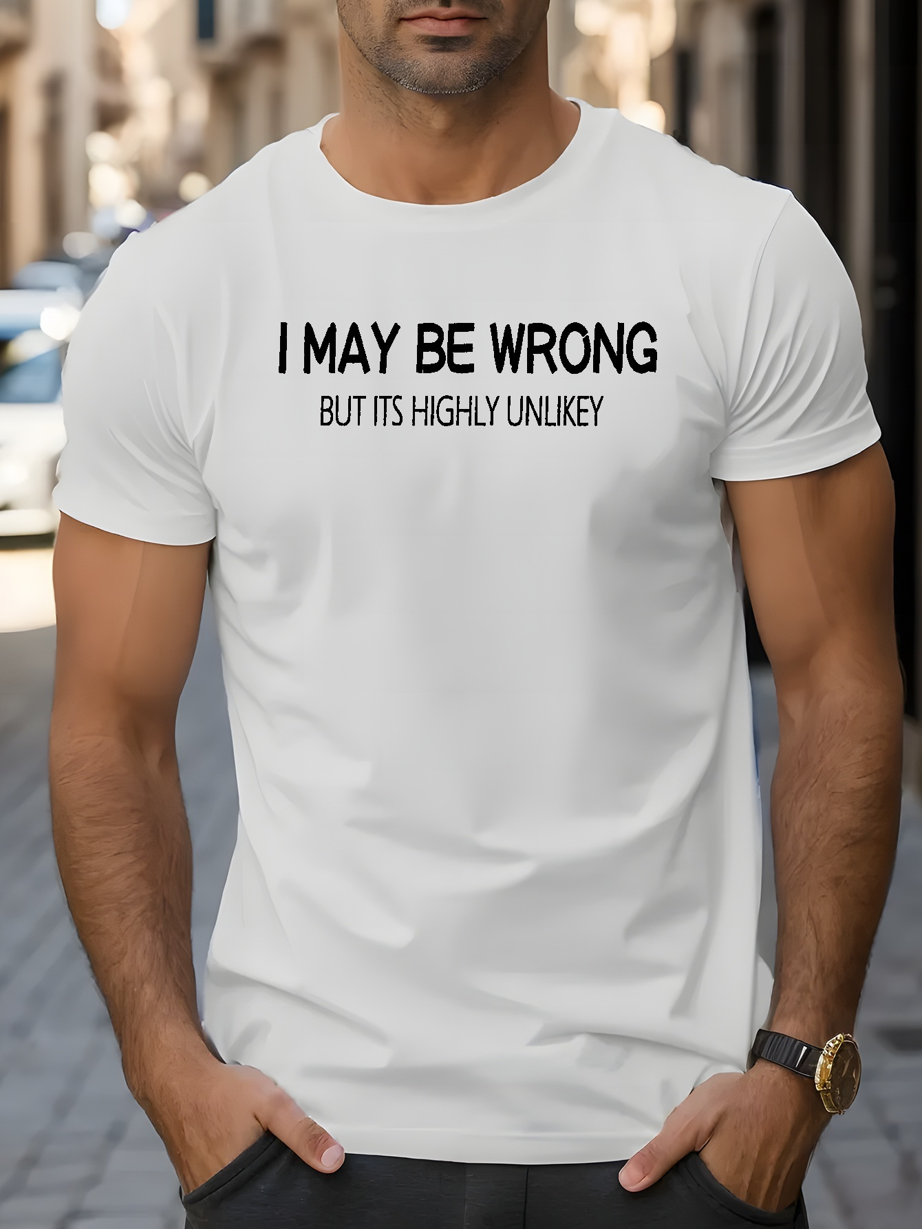 May Wrong Letter Graphic Print Men's Creative Top Casual - Temu Ireland